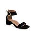 Wide Width Women's Eliza Dressy Sandal by Aerosoles in Black Suede (Size 6 W)