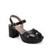 Women's Cosmos Dressy Sandal by Aerosoles in Black Leather (Size 7 M)