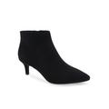 Women's Edith Bootie by Aerosoles in Black Faux Suede (Size 8 1/2 M)