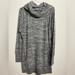 Athleta Sweaters | Athleta Blissful Hoodie Dress Small Grey Cowl Neck Tunic Sweater With Pockets | Color: Gray | Size: S