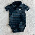 Under Armour Shirts & Tops | 3-6 Months Under Armour Polo Onesie | Color: Black/Blue | Size: 3-6mb