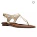 Michael Kors Shoes | Michael Kors Plate Flat Thong Sandals | Color: Gold | Size: 6.5