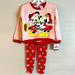 Disney Matching Sets | Disney Minnie Mickey Mouse Christmas Kiss * Sweatshirt And Leggings * Girls 5/6 | Color: Pink/Red | Size: 5g