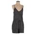 H&M Romper Plunge Sleeveless: Gray Rompers - Women's Size Small