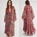 Free People Dresses | Free People Cassis Chiffon Red Printed Maxi Dress | Color: Red | Size: S