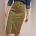 Anthropologie Skirts | Anthropologie Olive Green Cotton Stretch Pencil Skirt Size 16 | Color: Green | Size: 16
