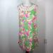 Lilly Pulitzer Dresses | Lily Pulitzer Butterly Palm, Green & Pink Print Dress Worn Twice Size 4 | Color: Green/Pink | Size: 4