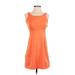 Reebok Active Dress - A-Line: Orange Print Activewear - Women's Size Small