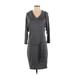 Cache Casual Dress - Sweater Dress: Gray Marled Dresses - Women's Size Small