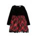 Cat & Jack Special Occasion Dress: Black Plaid Skirts & Dresses - Kids Girl's Size 14