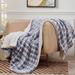 Micromink Sherpa Reversible Throw Blanket 50 x 60, 50 x 60, Navy