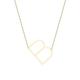 Dazzlingrock Collection Uppercase Letter Alphabet 'B' Initial Sideway Pendant with 18 inch Gold Chain for Women in 14K Yellow Gold