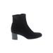 C La Canadienne Ankle Boots: Black Print Shoes - Women's Size 7 - Almond Toe