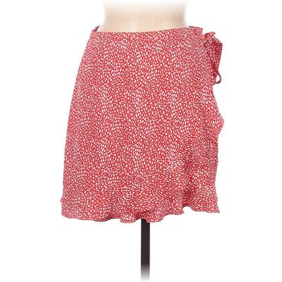 Nasty Gal Inc. Casual Fit & Flare Skirt Knee Length: Red Bottoms - Women's Size 6