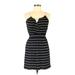 One Clothing Casual Dress - A-Line Keyhole Sleeveless: Black Print Dresses - Women's Size Medium