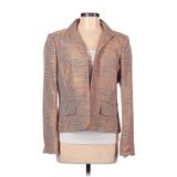 Linda Allard Ellen Tracy Blazer Jacket: Orange Chevron/Herringbone Jackets & Outerwear - Women's Size 8