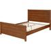 Camden Isle Furniture Caroline Bed w/ Paneled Headboard & Footboard Wood in Brown | 43.3 H x 63 W x 83.5 D in | Wayfair 116532