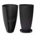 Latitude Run® 2-Piece Plastic Pot Planter Set Resin/Plastic in Black | 20" H x 11.5" W x 11.5" D | Wayfair 3C40666C69A7479D9CC76784161261B2
