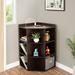 Ebern Designs Birta Corner Cabinet w/ USB Ports & Outlets, 9 Cube Storage Cabinet for Playroom, Living Room in Gray | Wayfair