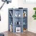 Ebern Designs Birta Corner Cabinet w/ USB Ports & Outlets, 9 Cube Storage Cabinet for Playroom, Living Room in Gray | Wayfair