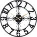 Williston Forge Jeralyn Metal 18" Wall Clock Metal in Black | 18 H x 18 W x 2 D in | Wayfair CB0BADA49E0E43F589B5AFC87E77AB12