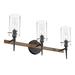 Gracie Oaks Nemya 3-E12 Light Farmhouse Bathroom Vanity Light Rustic Dimmable Wall Sconce Glass in White | 10.75 H x 22.44 W x 6.22 D in | Wayfair