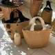 Sac messager en rotin tissé bohème pour femme sac à main fait main sacs à bandoulière plage