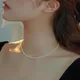 SUMENG-Collier ras du cou en perles blanches pour femme vintage élégant simple bijoux fantaisie