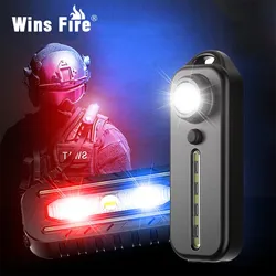 Lampe de poche LED aste de type C rouge bleu lumière de police initiée éclairage de sécurité