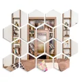 Miroir hexagonal autocollant mural miroir acrylique décor pour la maison chambre et salon 2