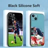 Coque de téléphone en silicone Football Star Kylian Mbappe coque Funda iPhone 15 14 11 Pro Max 13