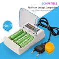 Chargeur de batterie à 4 emplacements AA AAA 110V 220V Ni-Cd Charge rapide Rechargeable