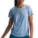The North Face Women's Elevation Short Sleeve Tee (Size L) Steel Blue, Polyester