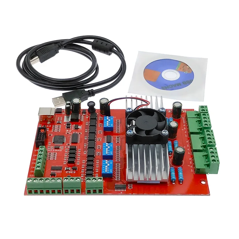 Scheda breakout driver motore con ventola MACH3 CNC USB 100Khz Scheda driver controller movimento interfaccia a 3 assi