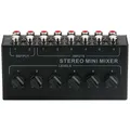 Mixer audio passivo a 6 canali Mixer audio stereo professionale Mixer audio Ingresso RCA portatile