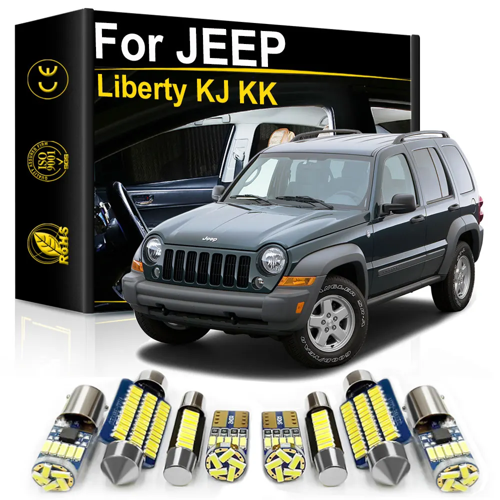 Per Jeep Liberty KJ KK 2002 2003 2004 2005 2006 2007 2008 2009 2010 2011 2012 2013 Accessori Auto Interni Luci A LED Canbus