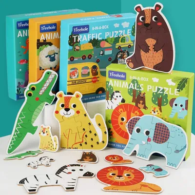 Puzzle in legno di grandi dimensioni per bambini Gioco Giocattoli per bambini Apprendimento