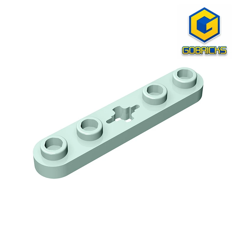 Gobricks GDS-900 platte 2x4 technisch, platte 1x5 mit glatten enden, 4 bolzen und mittel achse loch kompatibel mit lego 32124 Image