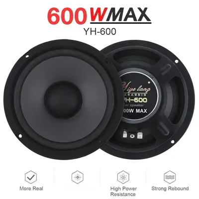 600 W 6,5 Zoll/500 W 5 Zoll/400 W 4-Zoll-Autolautsprecher-Soundsystem Koaxiallautsprecher Vollbereichs-Autoradio-Soundsystem