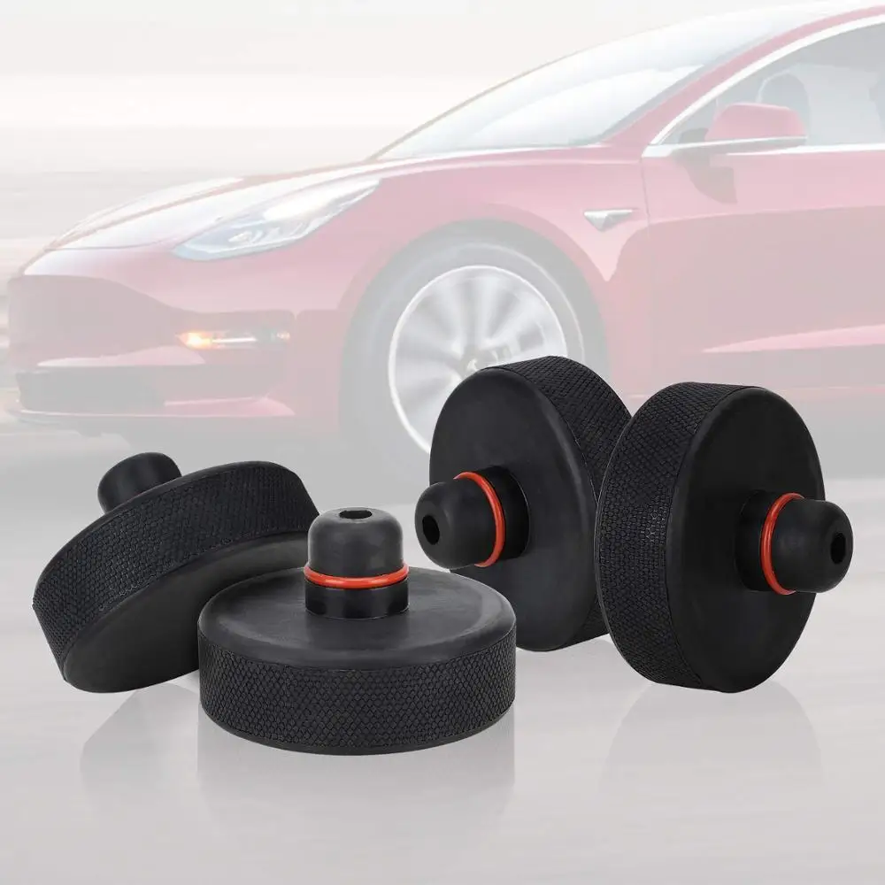 4-teiliges Jack Pad für Tesla Modell 3 s x y Gummi-Hebe adapter Werkzeug Chassis Case Jack Lift Point Support Autozubehör 2011-2016 Image