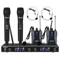FREEBOSS UHF Wireless Mikrofon Festen Frequenz 4 Kanal 2 Bodypack 2 Handheld Transmitter Mic für