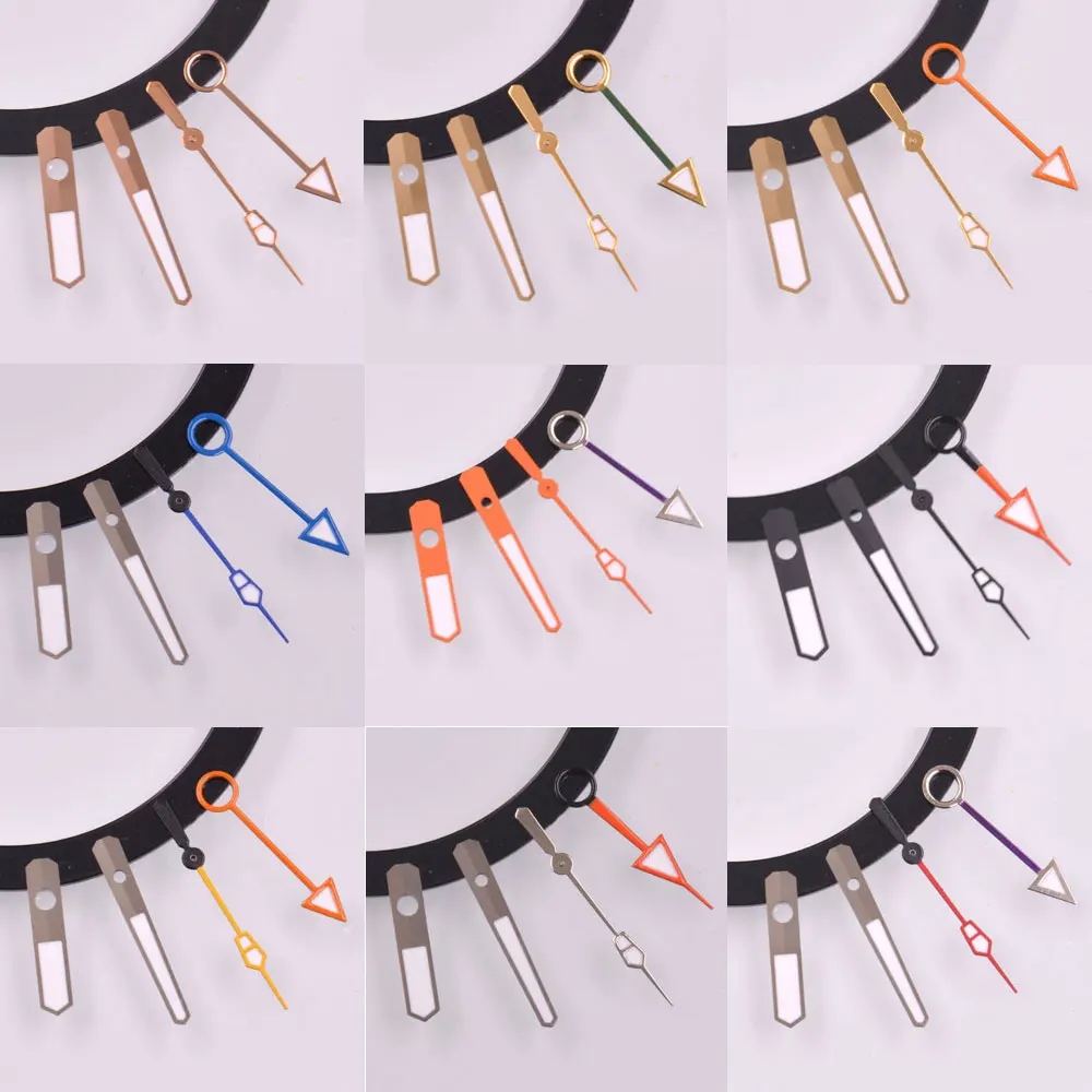 Grüne leuchtende nh34 gmt Uhrzeiger passen nh34a Automatik werk Herren armbanduhr Image