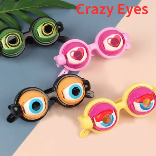 Kreative Neuheit Kinder lustige Streich Brille Spielzeug Kunststoff verrückte Augen Party Spielzeug