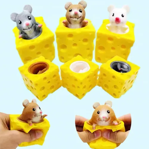 Maus Squishy Spielzeug Käse Stress Ball Squishy Ratte Squeeze Käse Zappeln Squishy Mäuse Spielzeug