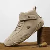 2025 männer Casual Schuhe Luxus Marke High Top Sneakers Flache Sport Loafer Männer Mokassins Italienische Winter Schuhe Leder Stiefeletten