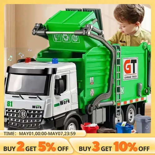 Müllwagen Spielzeug für Jungen Müllwagen Spielzeug Metall druckguss reibungs betriebene Spielzeug