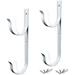 MENG ZHI AO 2 Pcs Set Pool Pole Hangers Heavy Duty White Aluminium Holder with Screws for Swimming Pool Telescopic Poles Skimmers Nets Brushes Vacuum Hose Garden Equipment Outdoor Supplies