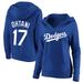 Women's Profile Shohei Ohtani Royal Los Angeles Dodgers Plus Size Name & Number Pullover Hoodie