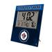 Keyscaper Winnipeg Jets Color Block Personalized Digital Desk Clock