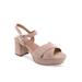 Women's Cosmos Dressy Sandal by Aerosoles in Blush Suede (Size 8 1/2 M)